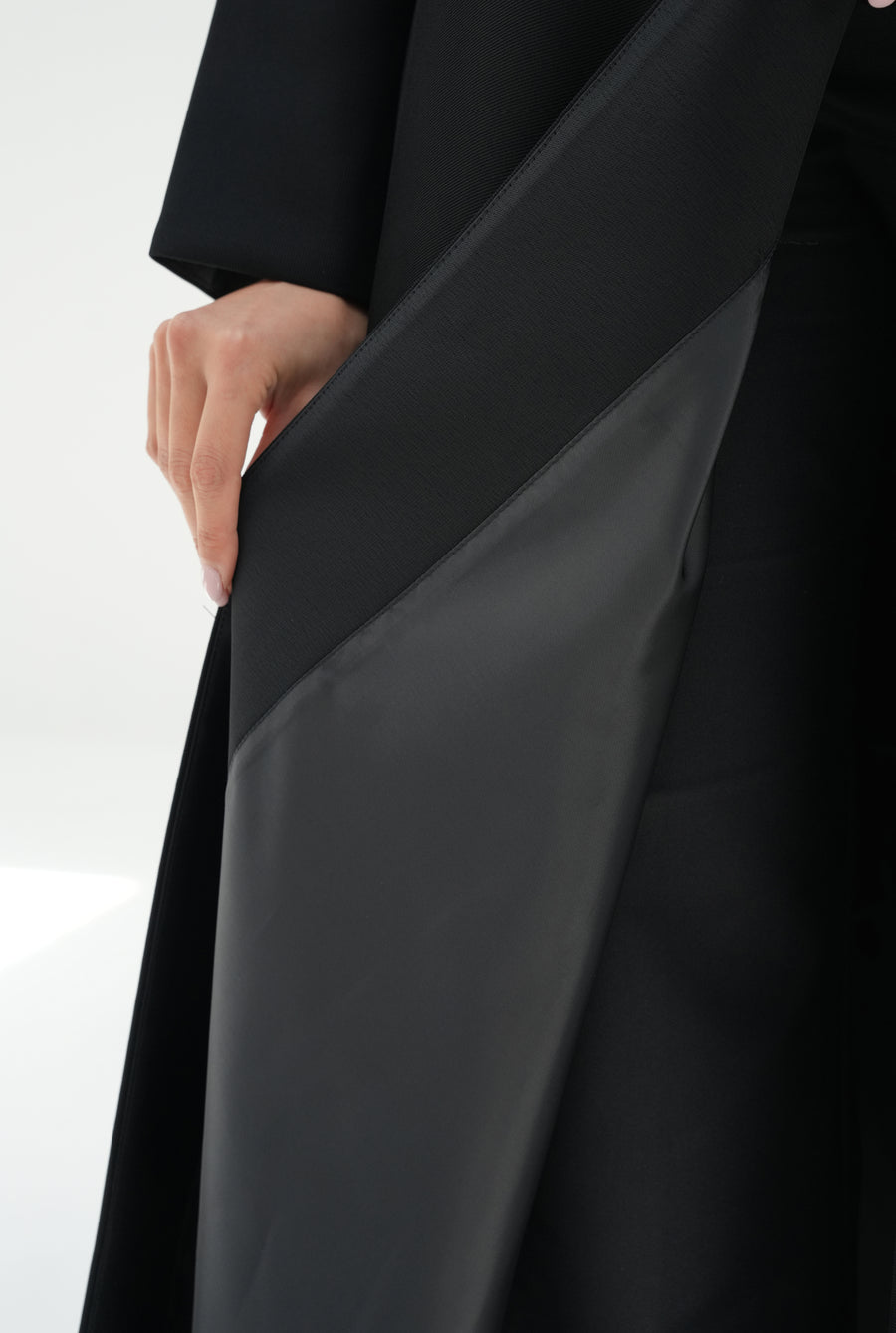 Italian crepe coat-cutting office abaya
